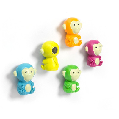 Monkeys in 5 different colours. From Trendform.