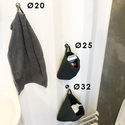 Use hook magnets for many things - e.g. for hanging up accessories on the toilet wall if the wall is magnetic