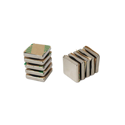 Power magnets 15x15x3 mm. with 3M glue, sold in packs of 10