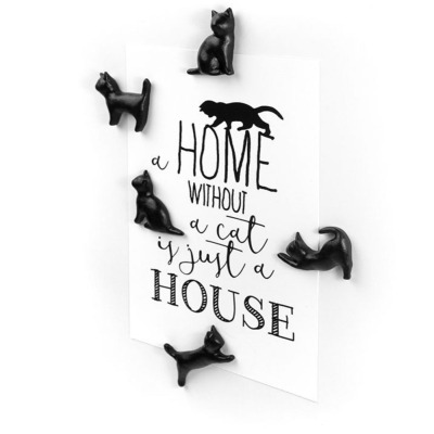 You get a gift box with 5 cat magnets - perfect gift for cat lovers