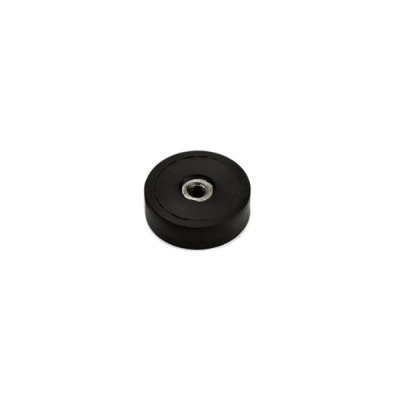 Ø29 mm. rubberized neodymium magnet with internal thread M5