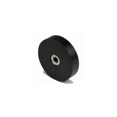 Ø36 mm. powerful magnet with rubber coating and internal thread, M6
