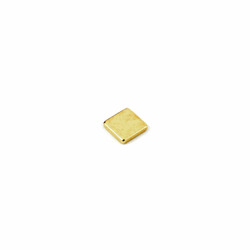 Power magnet block 5x5x1 mm. gold plated
