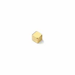 Cube 5x5x5 mm. gold plated power magnet