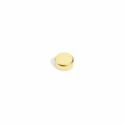 Power magnets disc 6x2 mm. Gold.