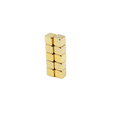 You can stack the cube magnets - here is a photo of 10 pcs. of the 5x5x5 mm. gold cube magnets