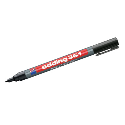 Dry Wipeable Edding 361 BLACK Whiteboard Board Marker Pen 1mm Bullet Nib 