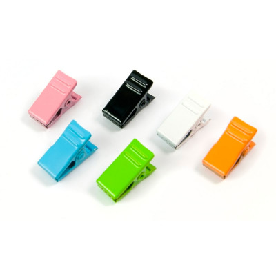 Colored clips with a strong magnet on the back. In 6 different colors. 6-pack COLOCLIP from Trendform magnets.