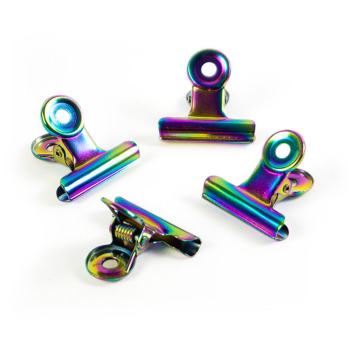 Rainbow colored magnetic clips from Trendform, GRAFFA rainbow 4-pack.