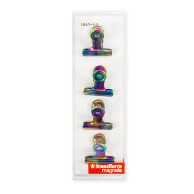 GRAFFA rainbow magnets from Trendform are delivered in this small gift box with 4 magnets.