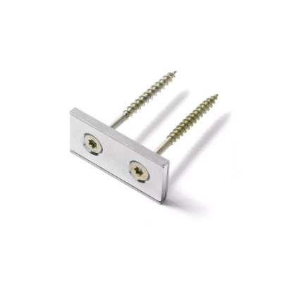 Countersunk channel magnet with 2 countersunk holes for screws. Made of neodymium with a steel channel (c-profile)