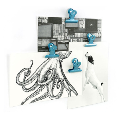 Sky blue FW3999 magnets are magnetic clips for the fridge or office board. Great for photos and important notes.