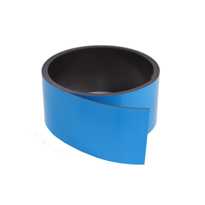 Blue magnetic foil, super flexible and delivered on 1 metre rolls. Sold individually. This item is 40 mm. wide.