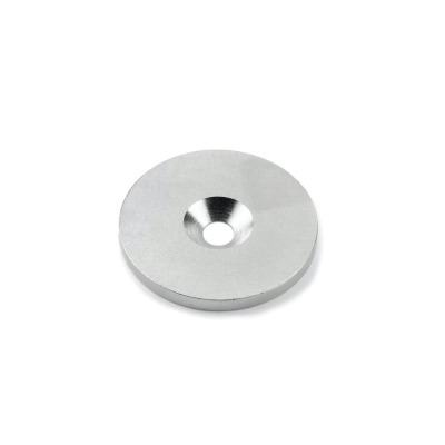 Ø34 metal plate with countersunk hole for screw M3