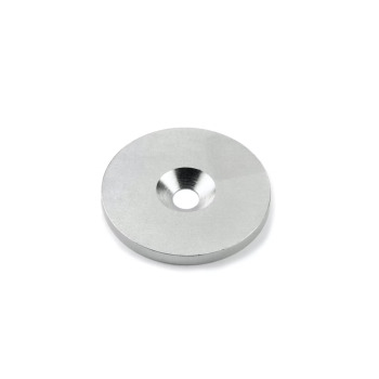 Ø34 metal plate with countersunk hole for screw M5
