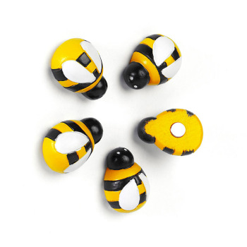 Honey bee magnets from Trendform in a package of 5 strong magnets for the fridge or whiteboard.