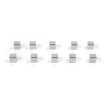 Small but super strong cube magnets made of neodymium. You get a package of 10 pcs.