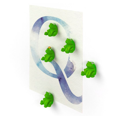 Make your fridge look like a fairy tale with fun and colorful magnets from Trendform. These green frogs hold your photos and postcards on the fridge easily.
