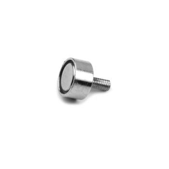 Small pot magnet Ø10 mm. with a threaded M3 stud