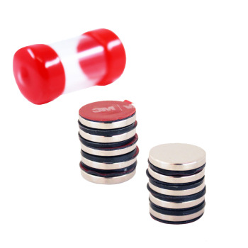 Disc magnets with glue - disc 20-03mm neodymium with 3M adhesive. Come in sets of 5 magnets with South polarity and 5 with North polarity.