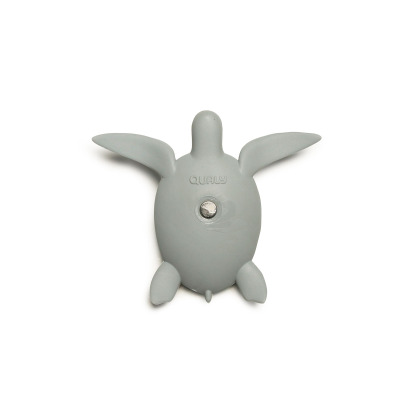 The turtle has a strong neodymium magnet on the belly. Perfect for your fridge or a whiteboard.