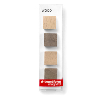 Buy designer magnets online - wooden magnets fit into both offices and at home as wood colors are so versatile.