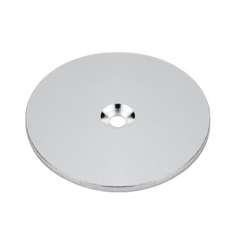 One of our largest metal discs: the 65 mm. metal plate with countersunk hole. Sold individually.
