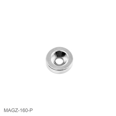 Countersunk magnets have a countersunk hole for screws or bolts, making it easy to get a plane / flush surface with full magnetic force. This size is 15x4 mm.