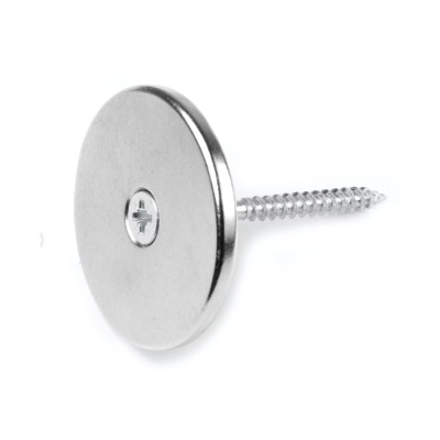 Here, you can see the 50-04 mm. neodymium magnet with a countersunk screw (not included).