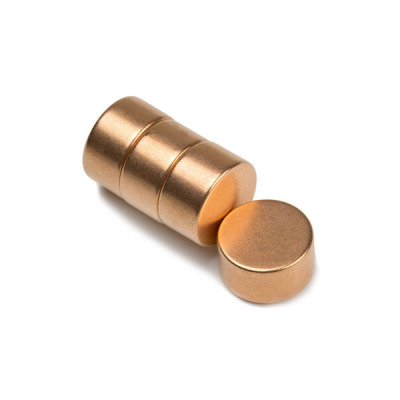 Power magnet, Disc 15x8 mm. (copper) - Magnets sold seperately