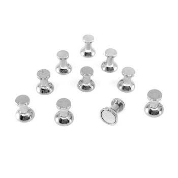 Super strong metal magnets for your whiteboard or your fridge - package of 10 pcs. Looks like small pins. Holds +10 pcs. of paper.