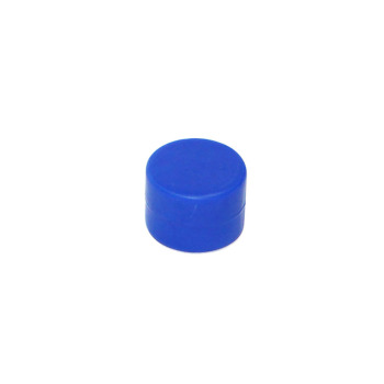 Blue rubberised magnet 17x12 mm. made with neodymium