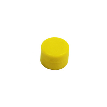 Yellow rubber magnet 17x12 mm. made with neodymium