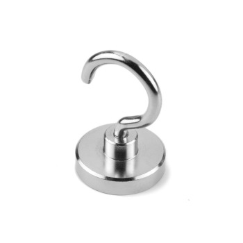 Strong hook magnet Ø50 mm. with a strength of 75 kg. in direct pull