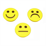 Smiley Magnets, 3 Pack Yellow, Round - Powerful Magnets