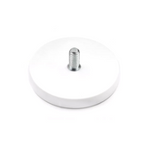 Rubber magnet (white) with external thread, Ø66 mm.