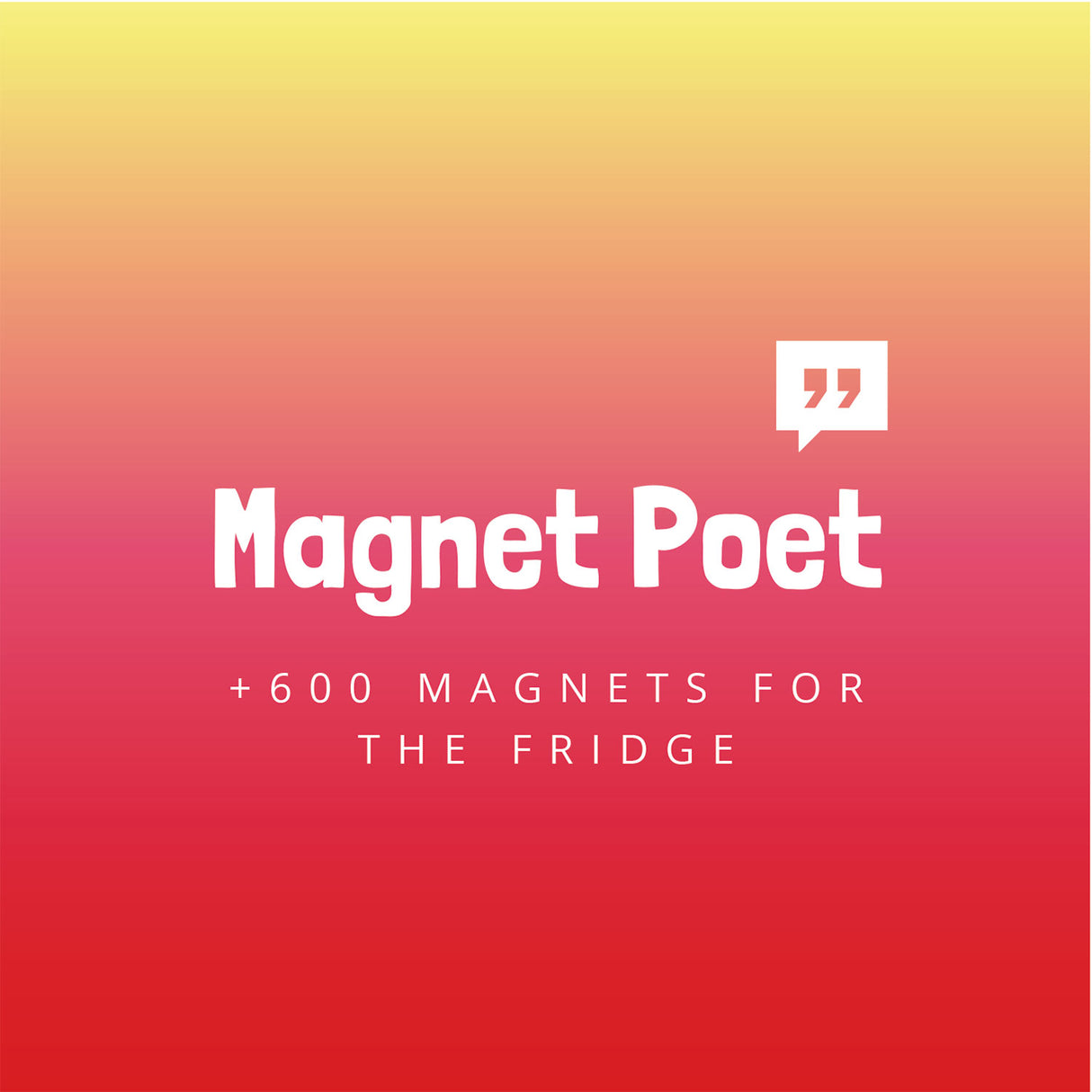 MagnetPoet XL English - Refrigerator poetry (+600 pcs.)