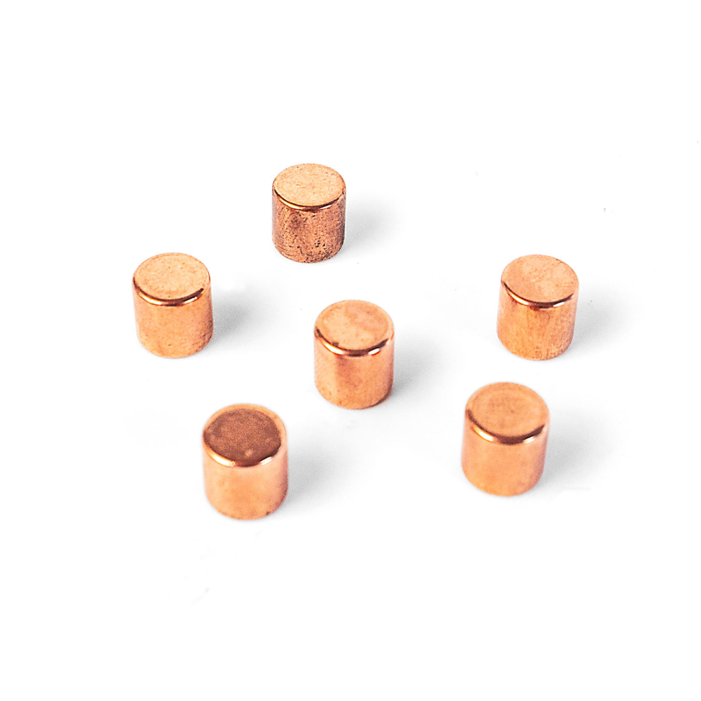 BOLT magnets 8x8 mm., 6-pack COPPER