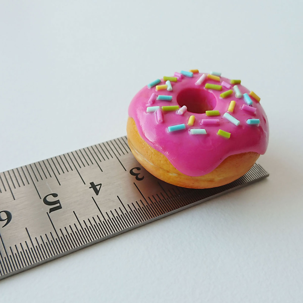 Donut Magnets PINK, 4 pack Fridge Magnets 