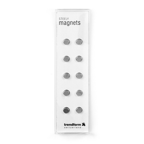 Colored power magnets 6x3 mm, 10 pack, silver