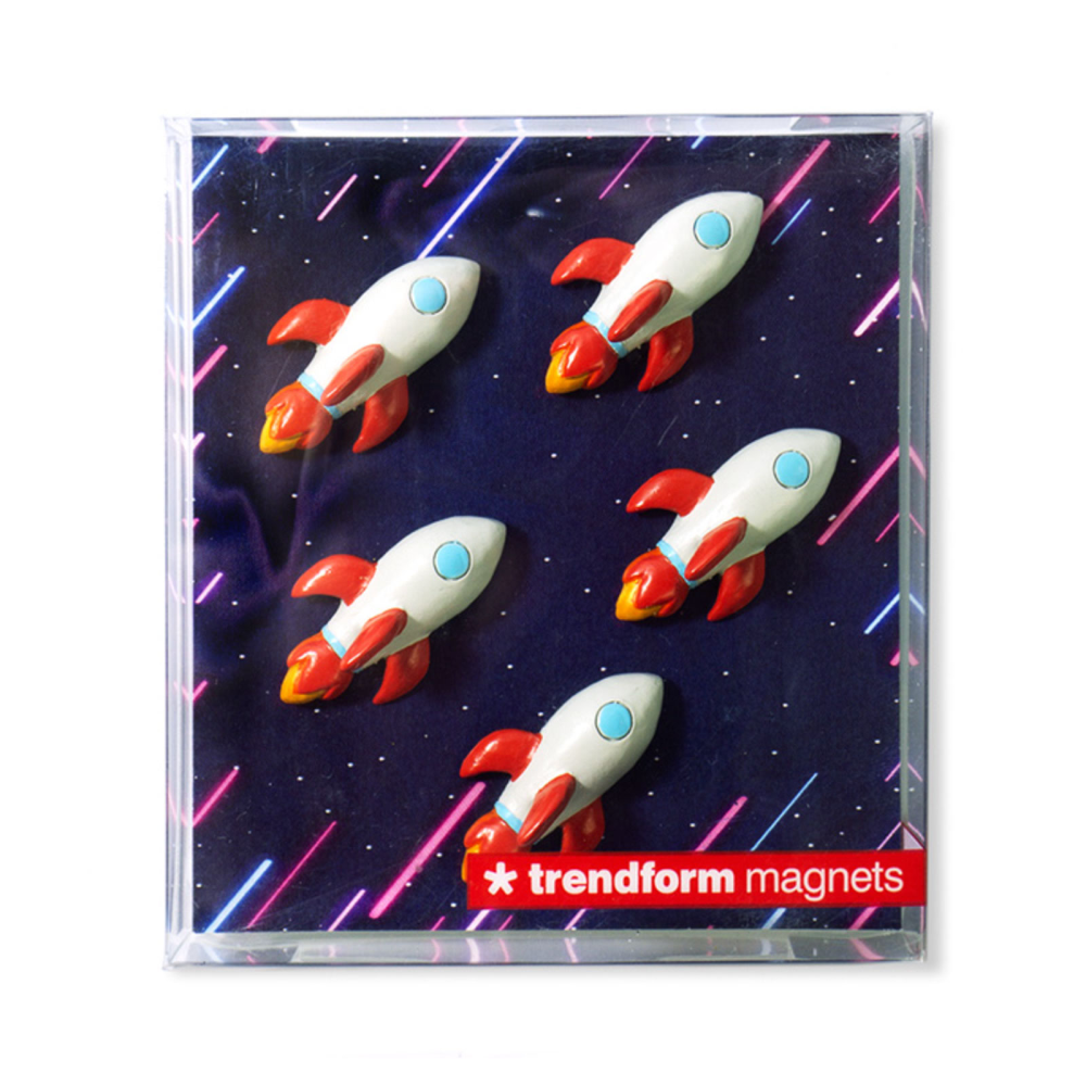 Rocket magnets, 5-pack - fridge magnets