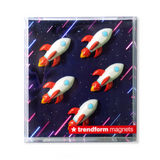 Rocket magnets, 5-pack - fridge magnets