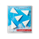 Paper plane magnets, 5-pack - fridge magnets