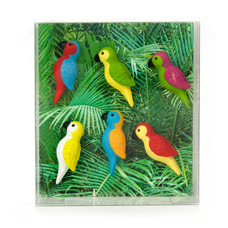 Parrot magnets, 6-pack - fridge magnets