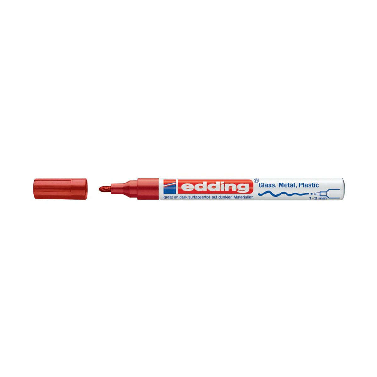 Edding 751 Paint Marker, Red (1-2 mm.)