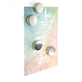 SILVER metal magnets, 4-pack