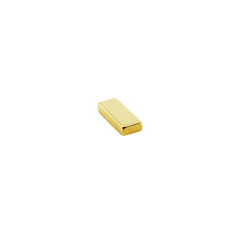 Power magnet, Block 10x4x2 mm, Gold