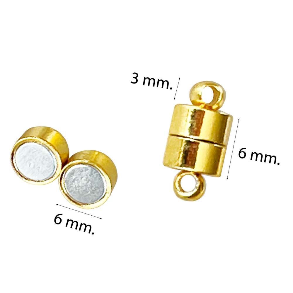 Magnetic lock for jewelry 12x6 mm., Gold (small)