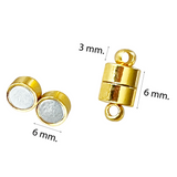 Magnetic lock for jewelry 12x6 mm., Gold (small)