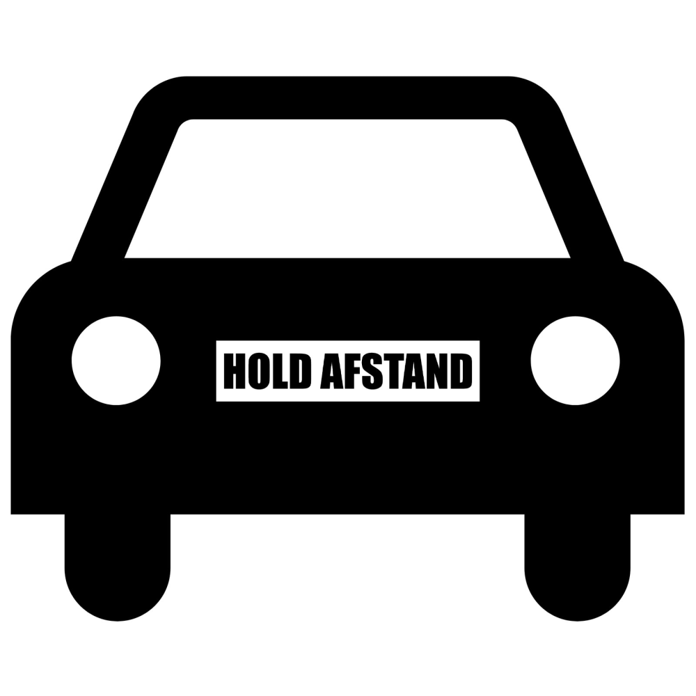 KEEP YOUR DISTANCE - magnetic sign for car